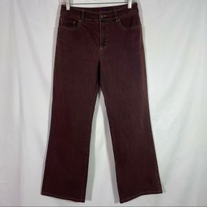 Tribal Jeans, Waxed Reddish Brown Jeans, Size 6. In excellent condition!
